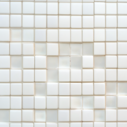 white mosaic tiles