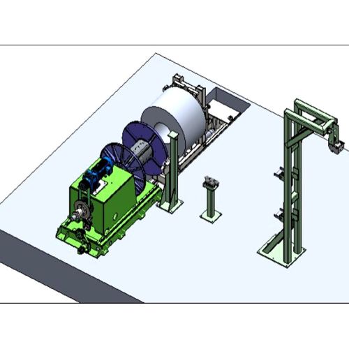 Aluminum wire rod rewinding machine