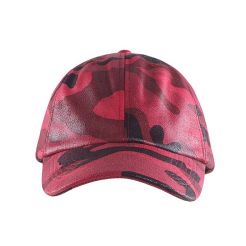 Leather Strap Baseball Caps Fashion Red Camo Leather Baseball Hat