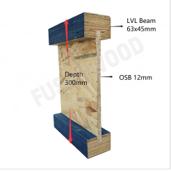 Engineering wood Joists H2S 300x63